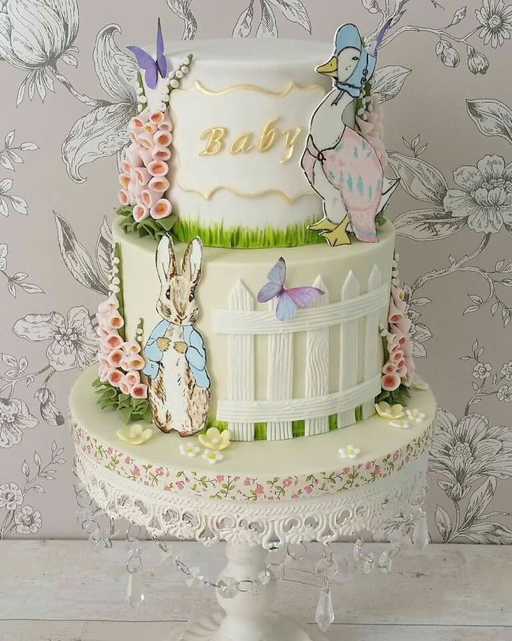 Peter Rabbit Baby Shower Cake