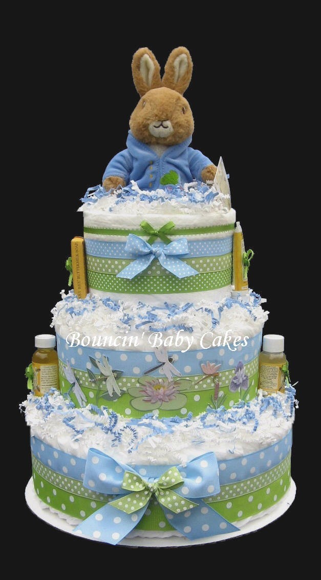 Peter Rabbit Baby Shower Diaper Cake