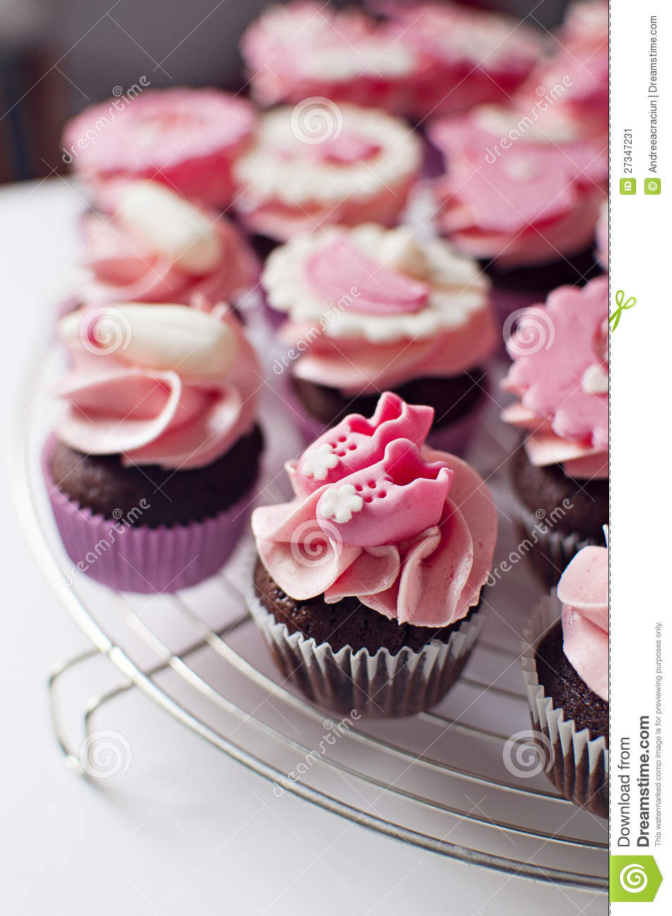 Pink Baby Shower Cupcakes