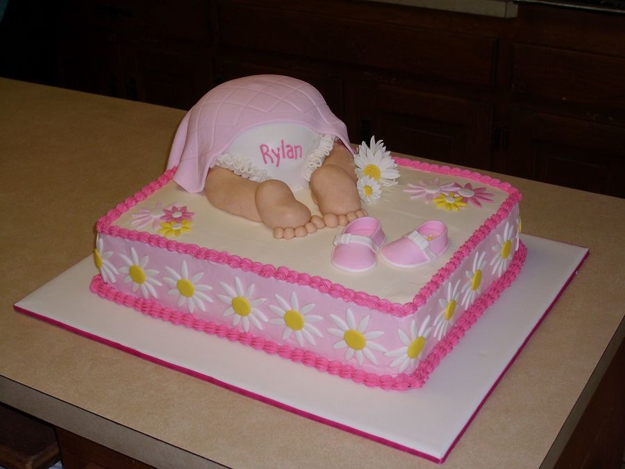 Pink Baby Shower Sheet Cakes