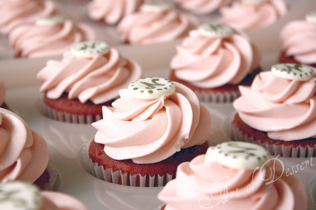 Pink Cupcakes Baby Shower Cake