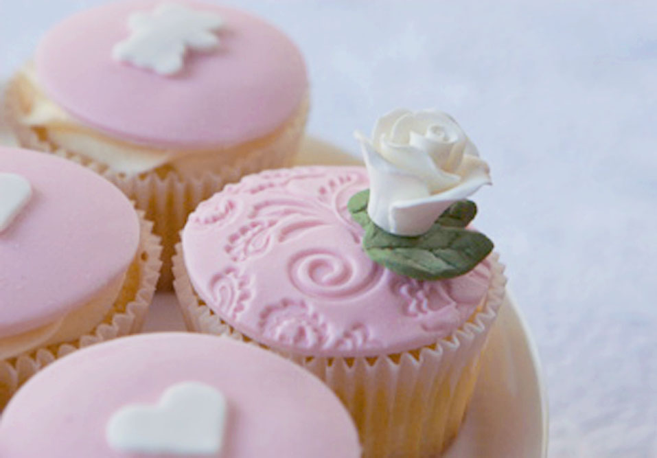 Pink Cupcakes Baby Shower Cake