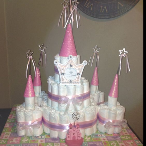 Princess Castle Diaper Cake