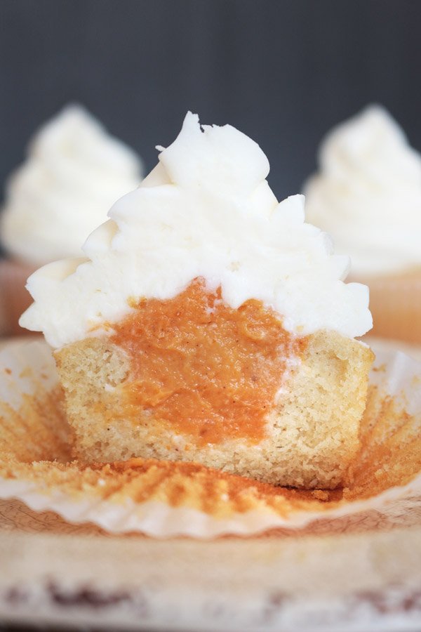 Pumpkin Pie Cupcakes Cream Cheese Frosting