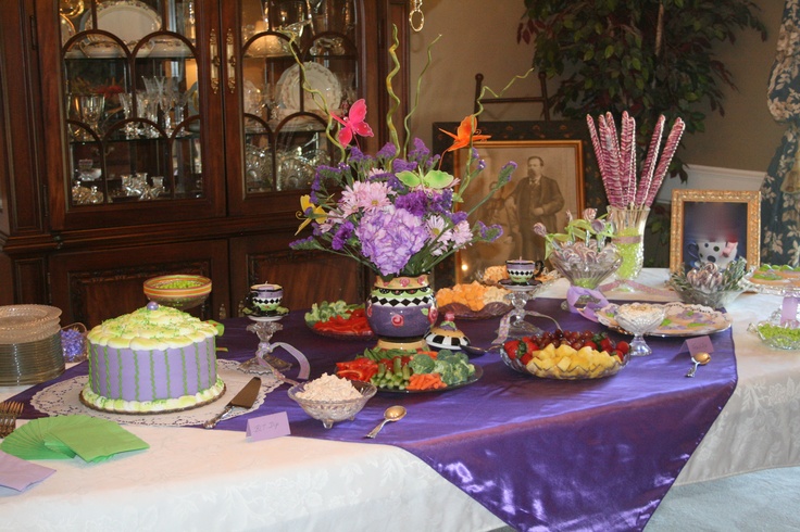 Purple and Green Baby Shower Cupcakes