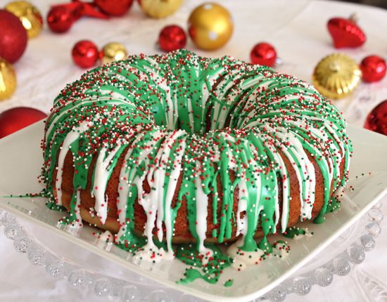 Rainbow Christmas Wreath Cake