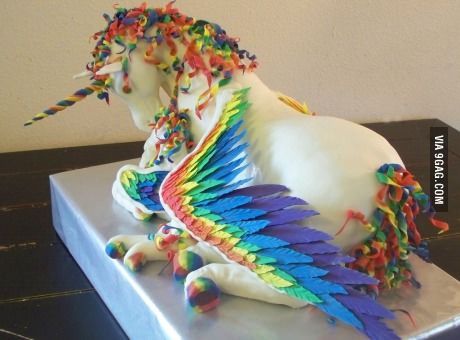 Rainbow Unicorn Cake