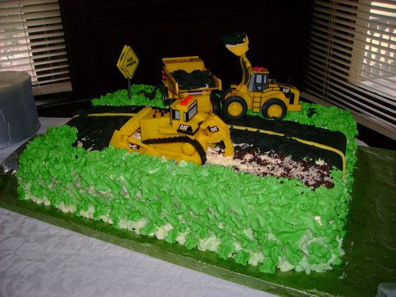 Road Construction Birthday Cake