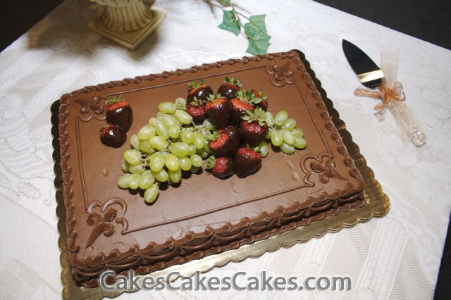 Sheet Cake with Fresh Fruit