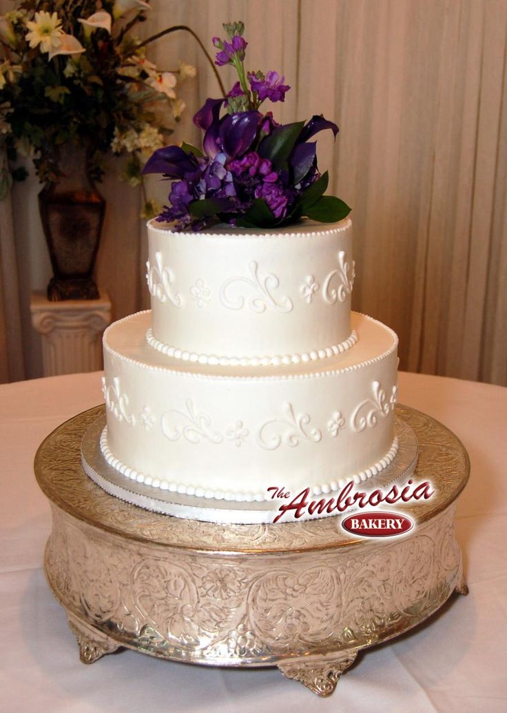 Simple 2 Tier Buttercream Wedding Cakes