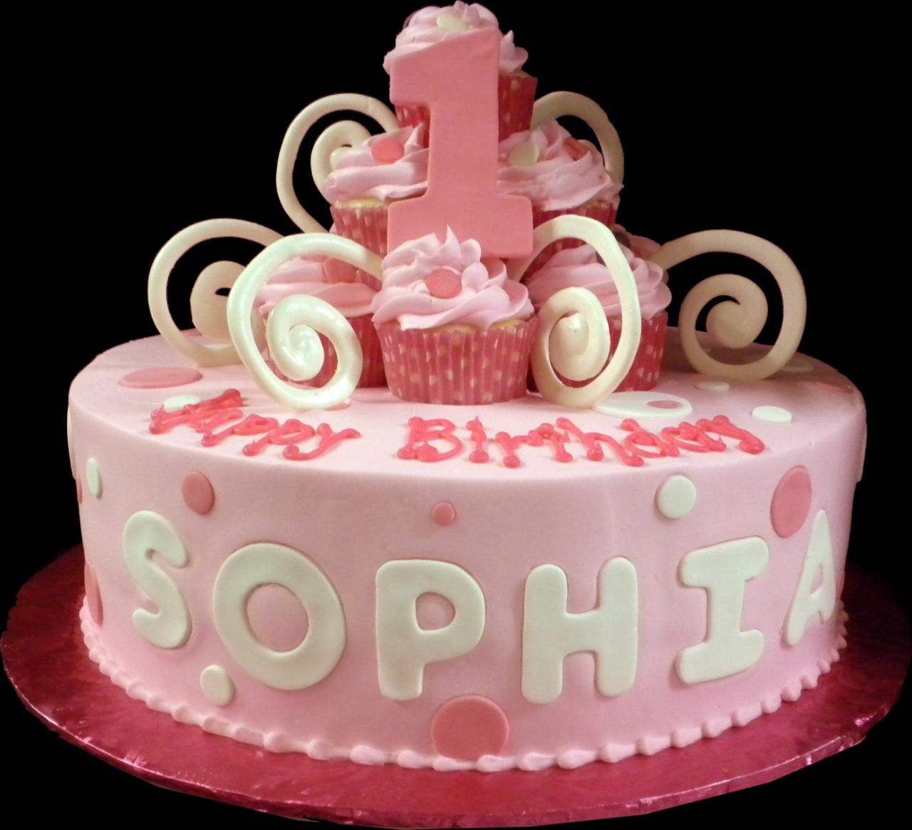 Sophia First Birthday Cake