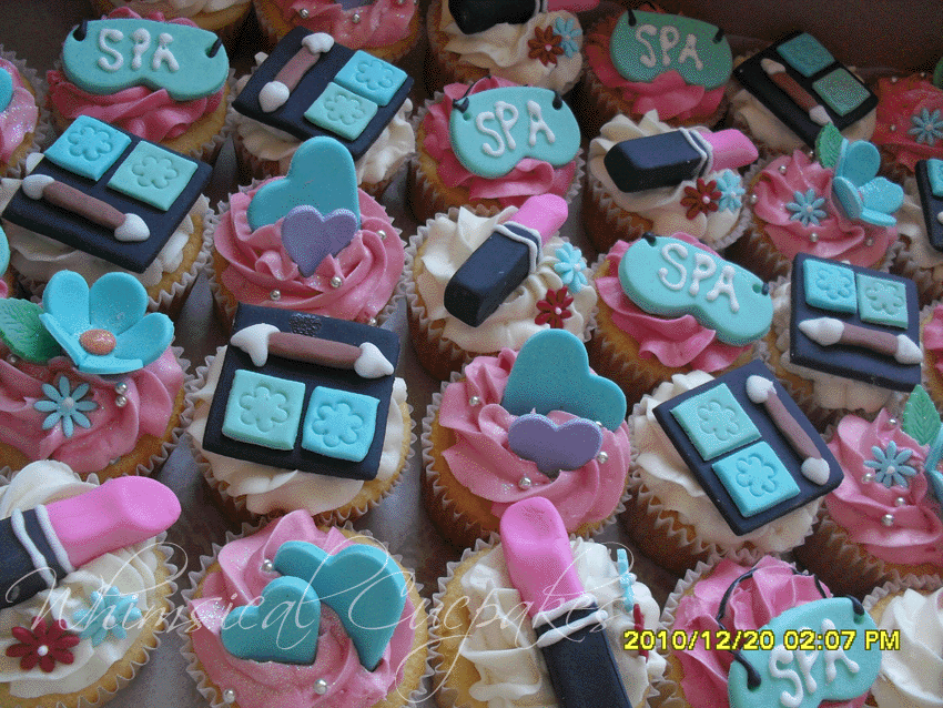 Spa Birthday Party Cupcake Ideas for Girls