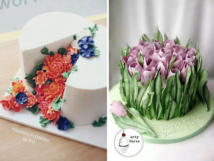 Spring Flowers Cake Buttercream