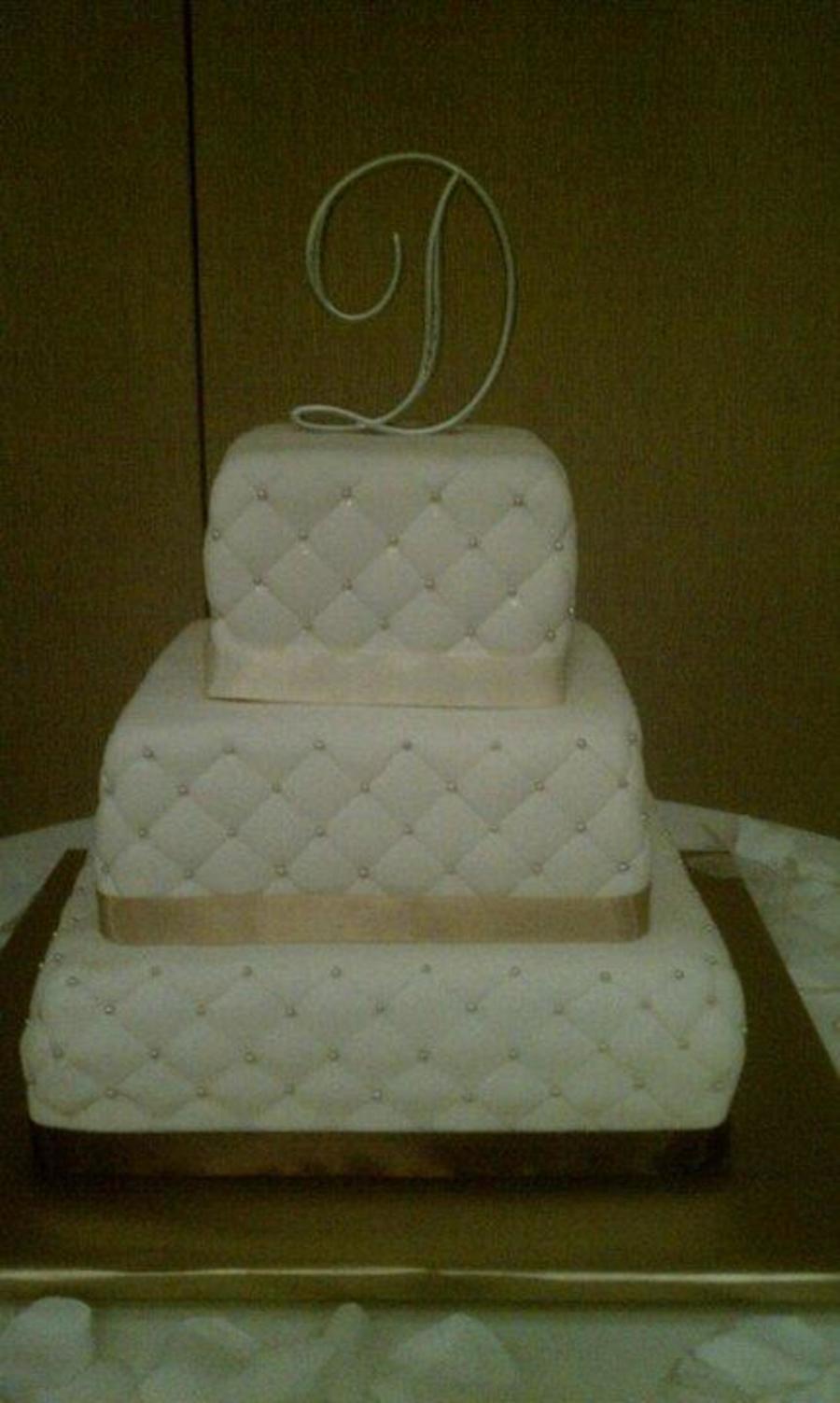 Square Quilted Wedding Cakes