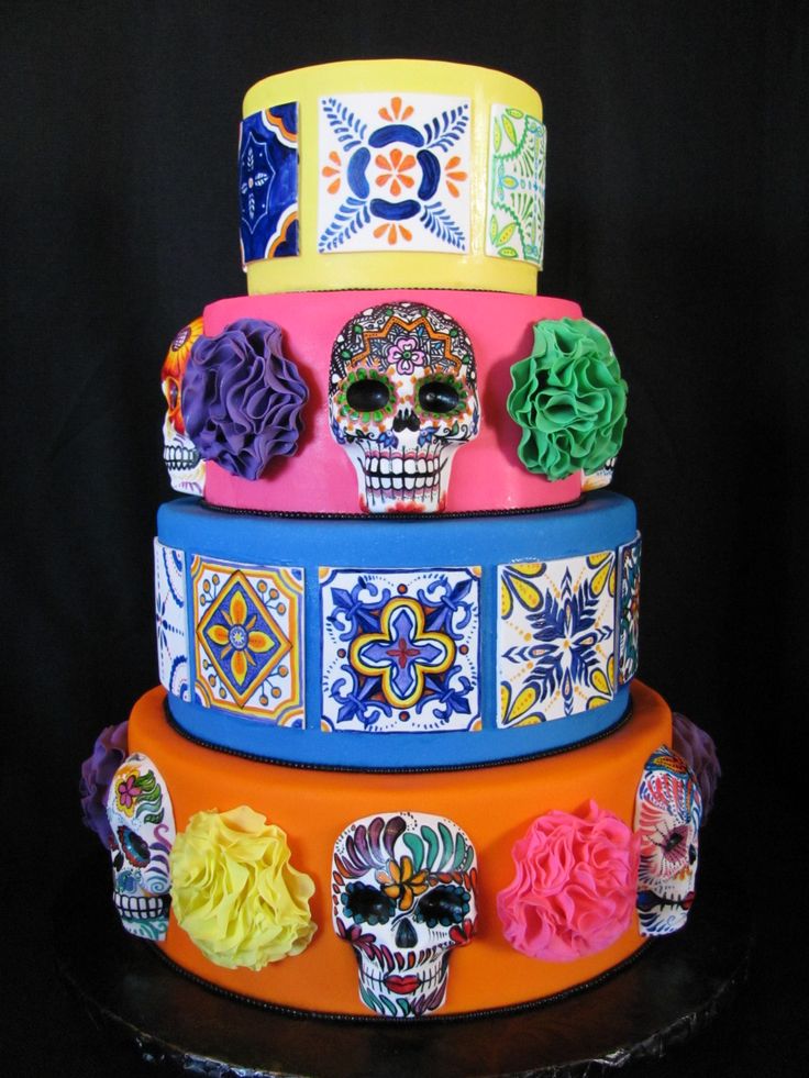 Sugar Skull Birthday Cake