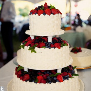 Summer Berries Wedding Cake