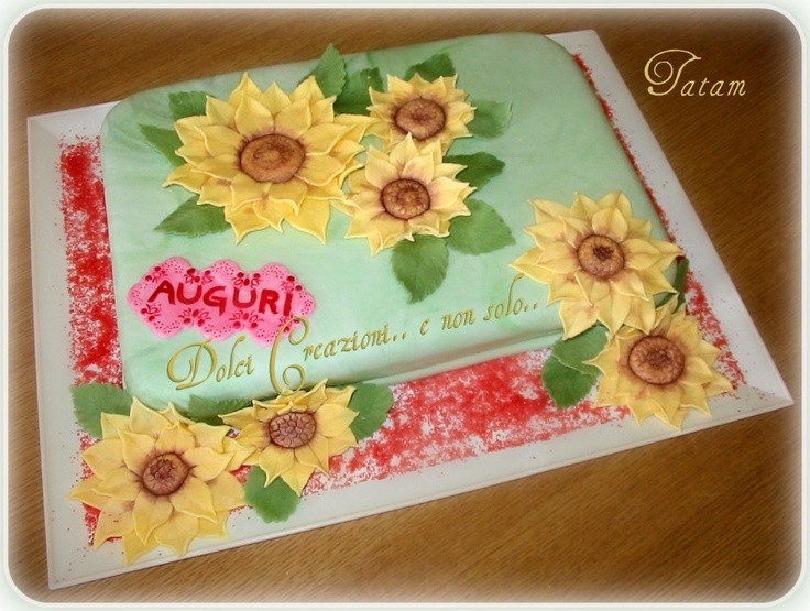 Sunflower Sheet Cake