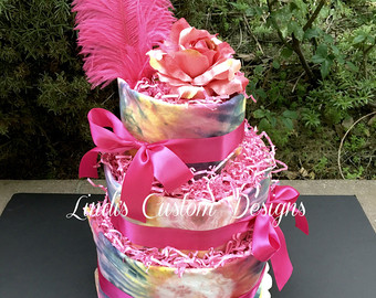 Tie Dye Baby Shower Cake