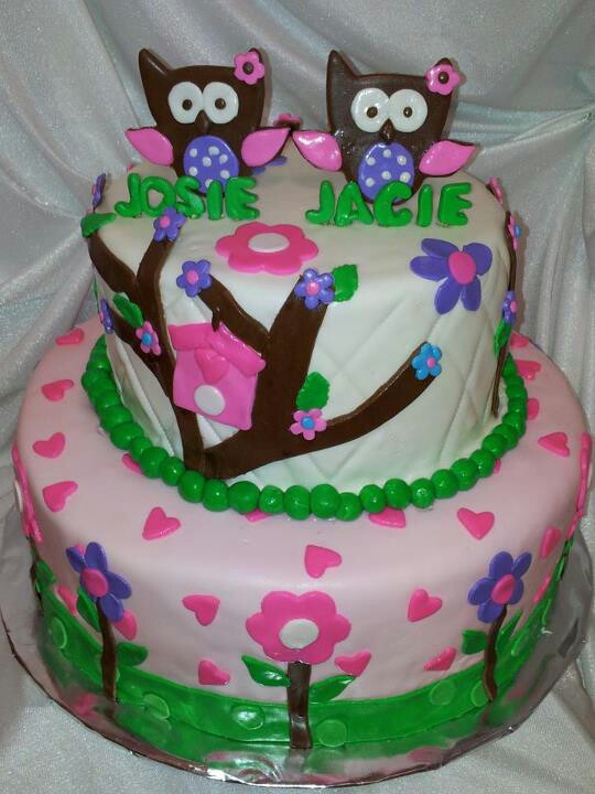 Twin Baby Shower Cake