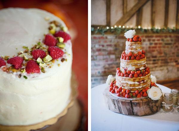 Wedding Cake with Raspberries