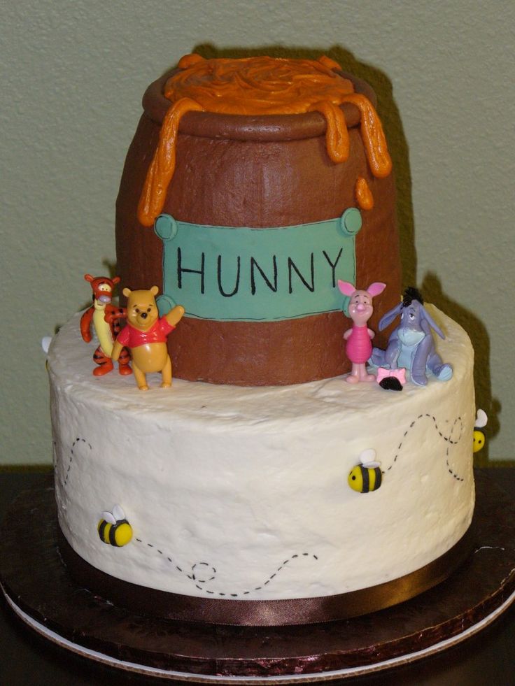 Winnie the Pooh Baby Shower Cake Idea