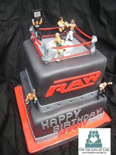 Wrestling Themed Birthday Cake