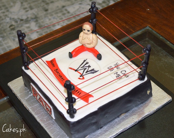 Wrestling Themed Cake