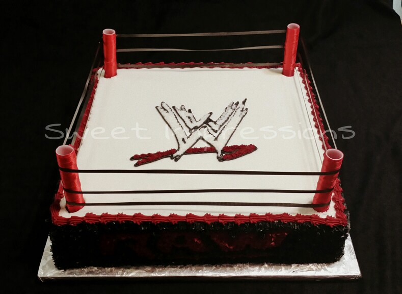 WWE Wrestling Themed Cake