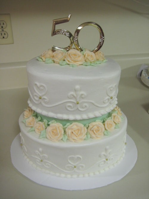 2 Tier 50th Anniversary Cake