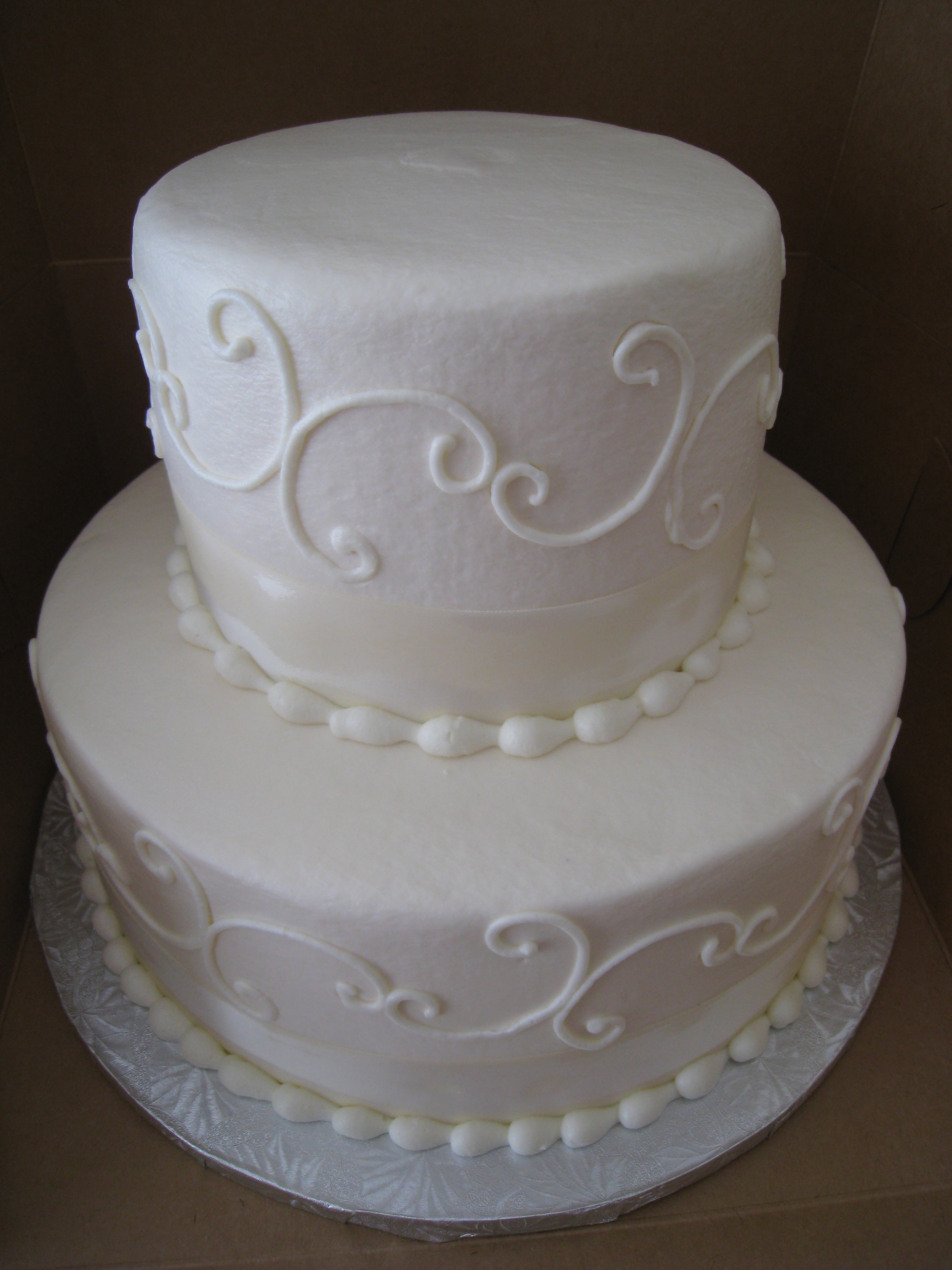 2 Tier Buttercream Wedding Cakes