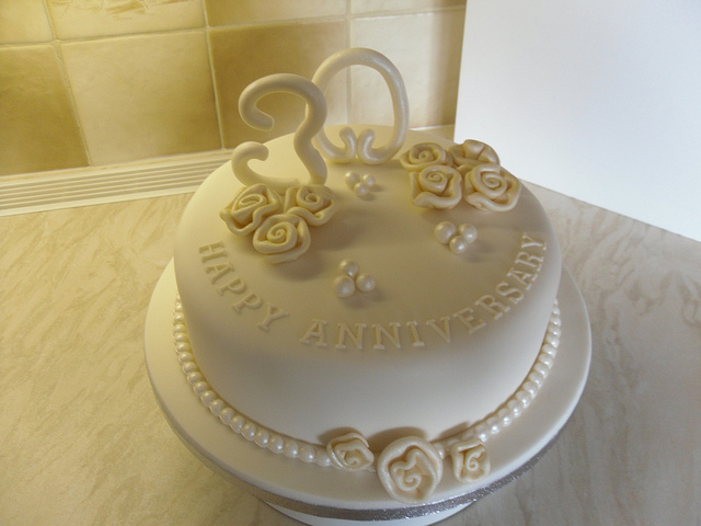 30th Wedding Anniversary Cake