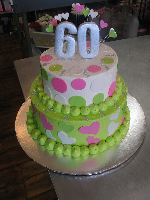 60th Tier Birthday Cake