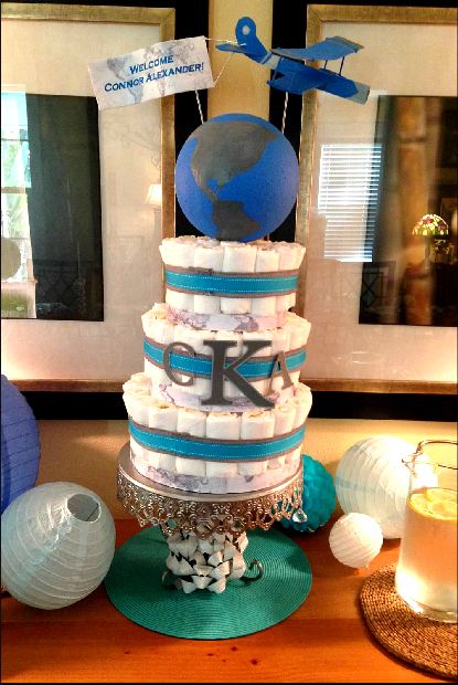 Adventure Themed Baby Shower Cake