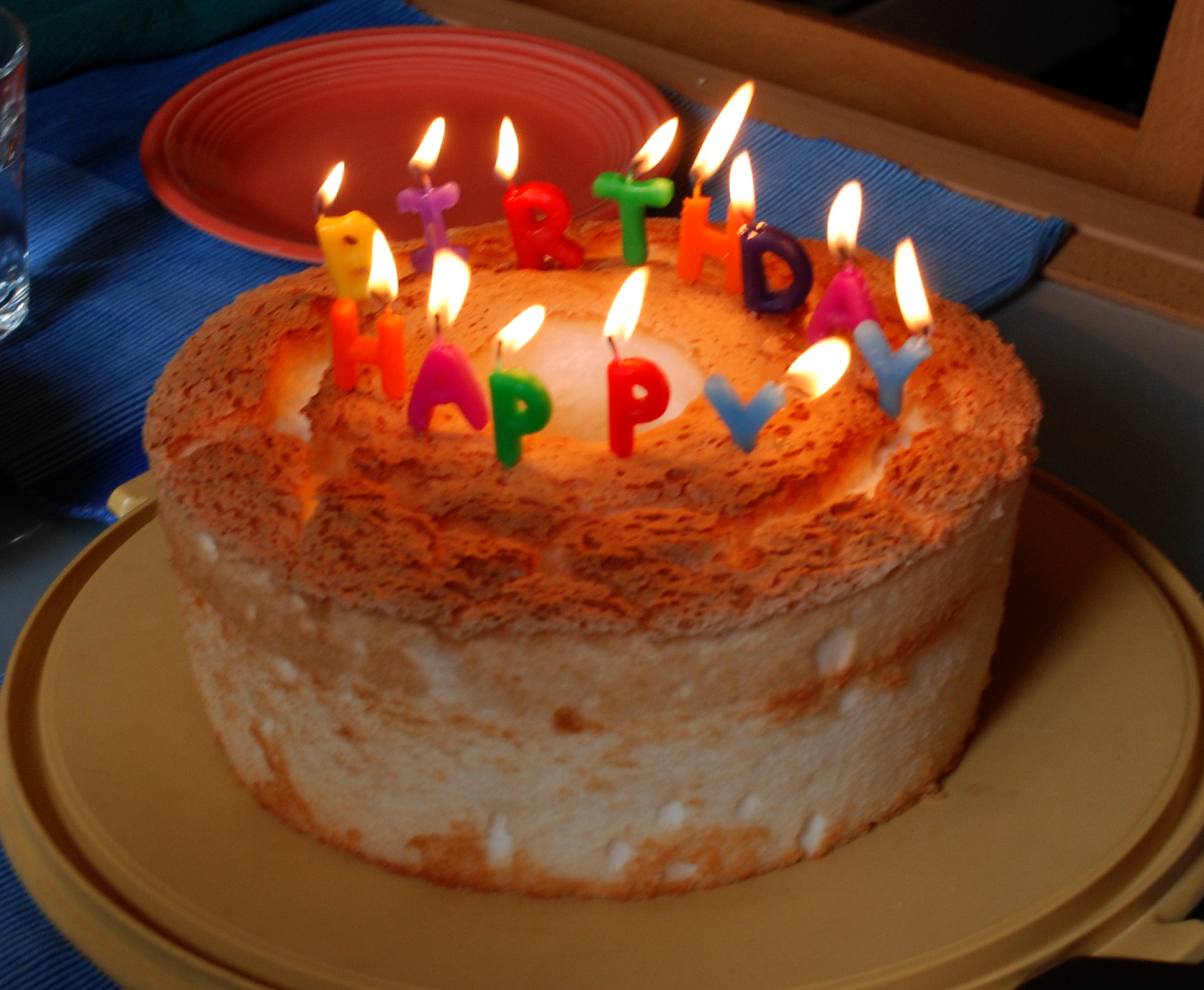 Angel Food Birthday Cake