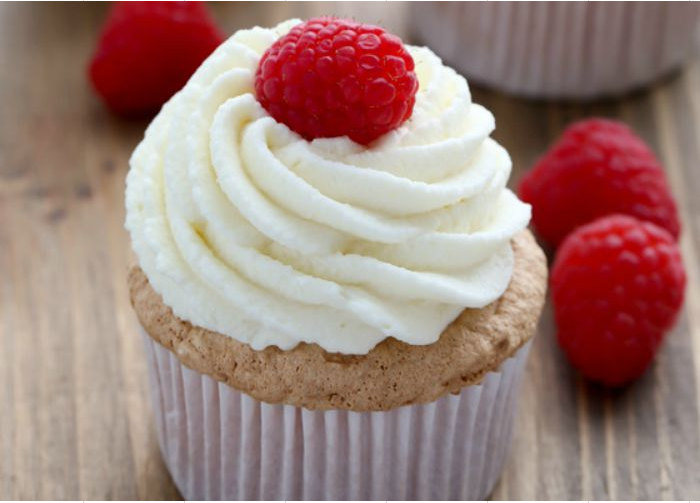 Angel Food Cake with Whipped Cream Frosting