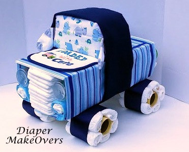 Baby Boy Diaper Cake Trucks