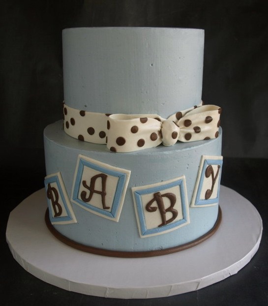 Baby Boy Shower Cake Blocks