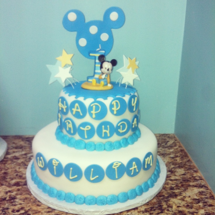 13 Photos of Mickey Mouse Baby Shower Boy Cakes