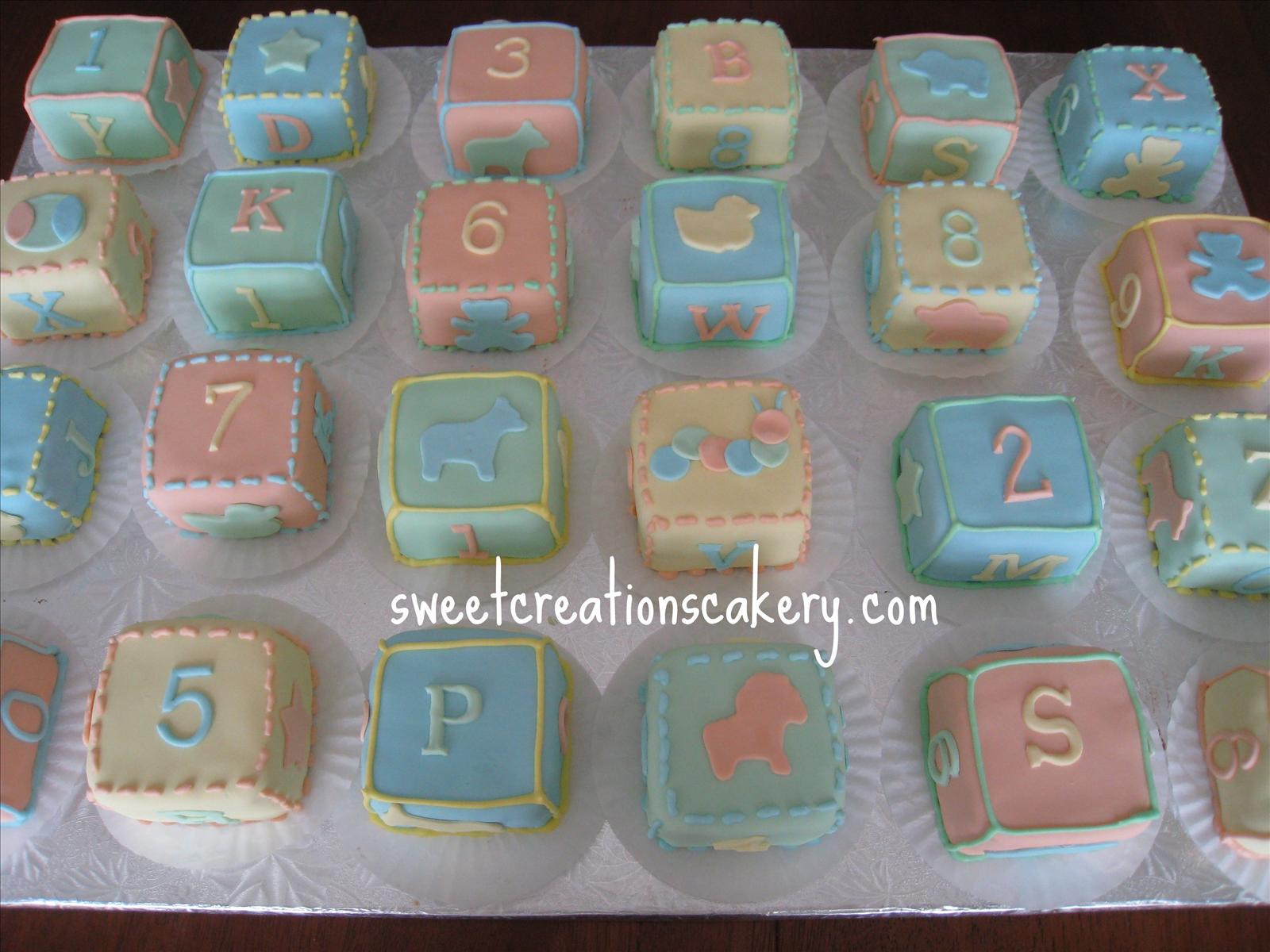 12 Photos of Cupcakes Baby Shower Block Cake