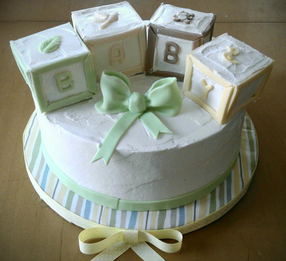 Baby Shower Cake Blocks