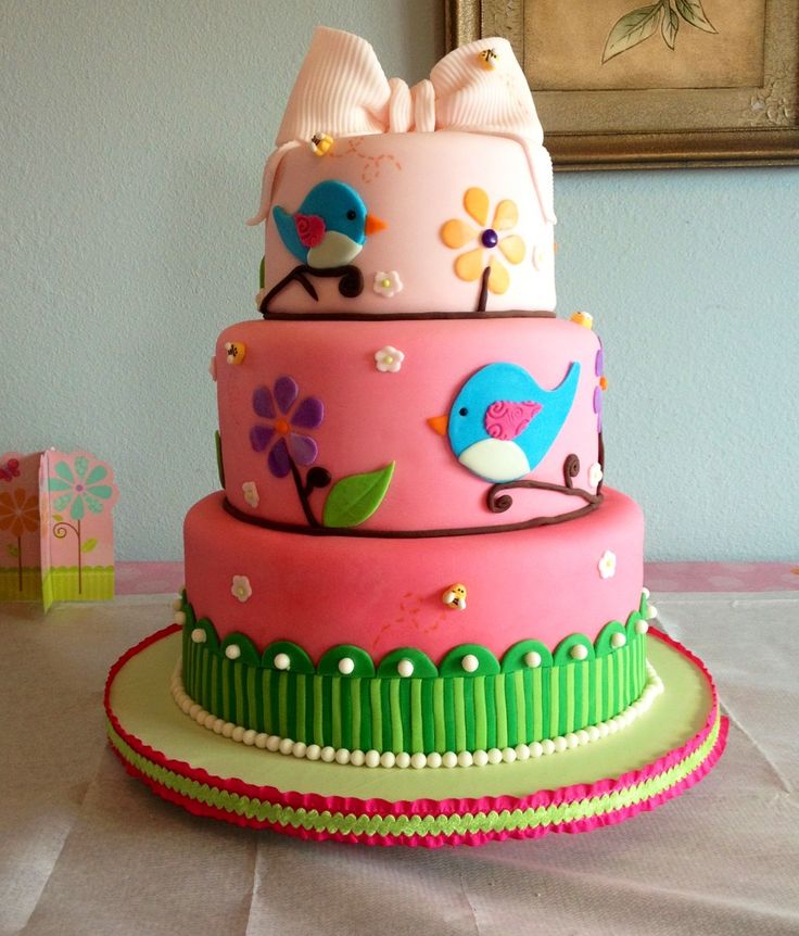 Baby Shower Cakes with Birds