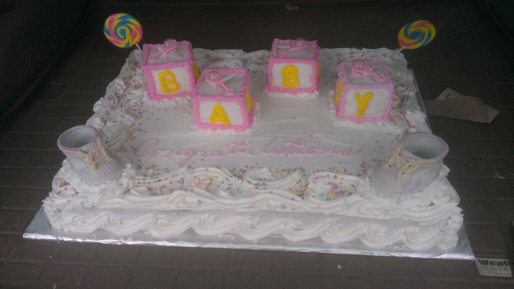 Baby Shower Cakes with Blocks