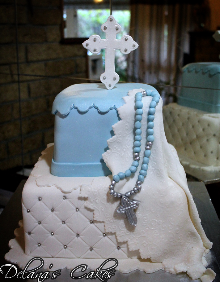 10 Photos of Christening Cakes With Crosses On Them