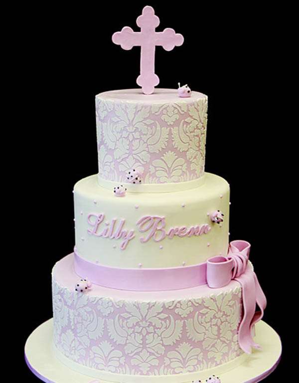 Baptism Christening Cake for Girl