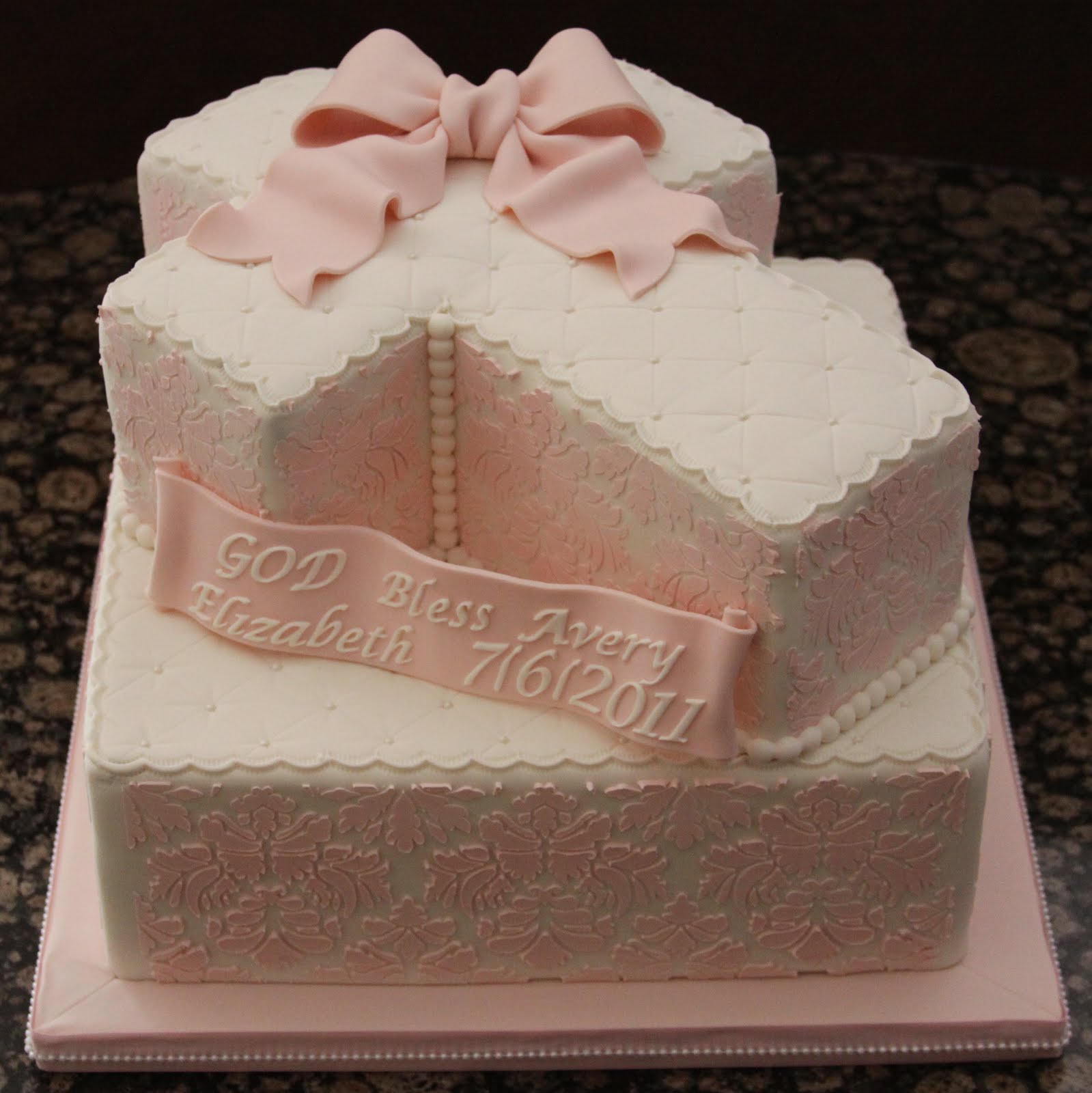 12 Photos of Baptism Cross Cakes For Girls