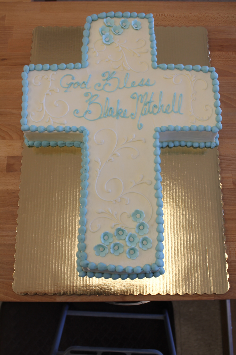 Baptism Cross Cakes for Boys