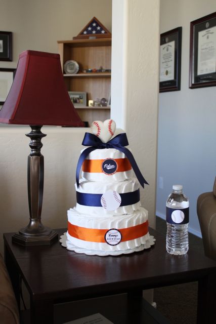 Baseball Themed Baby Shower Cake