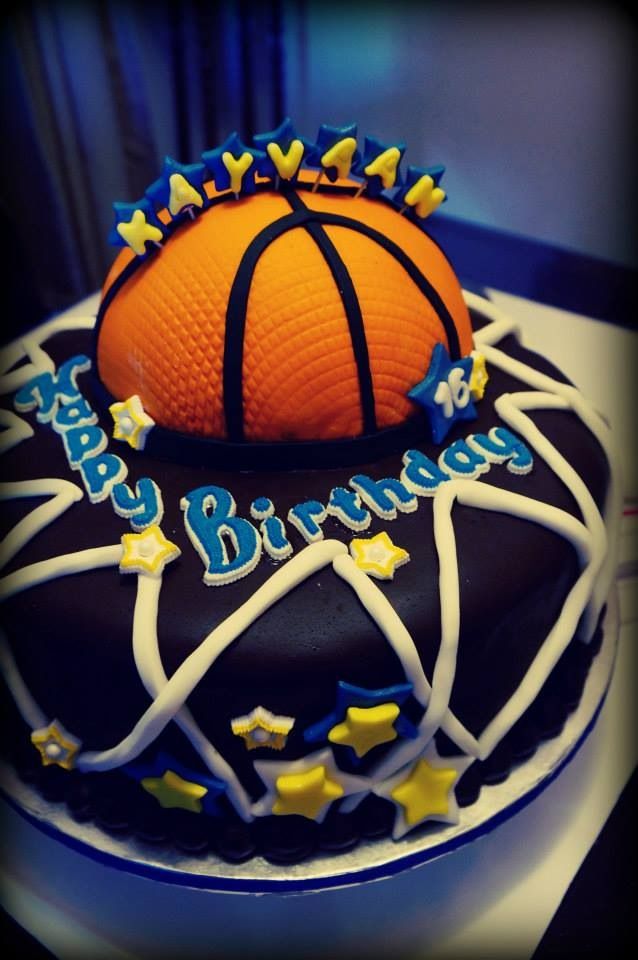 11 Photos of Basketball Fondant Birthday Cakes