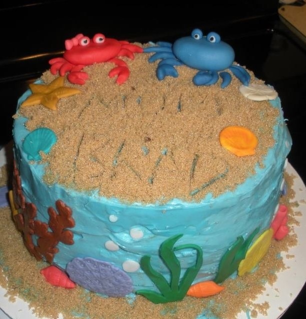 Beach Birthday Cake