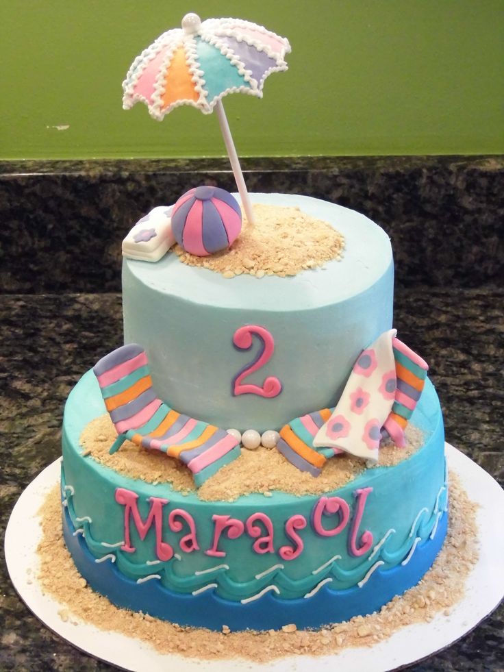 Beach Theme Birthday Cake